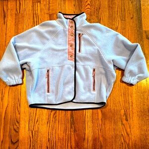 American Eagle women’s XS blue and rose snap fleece